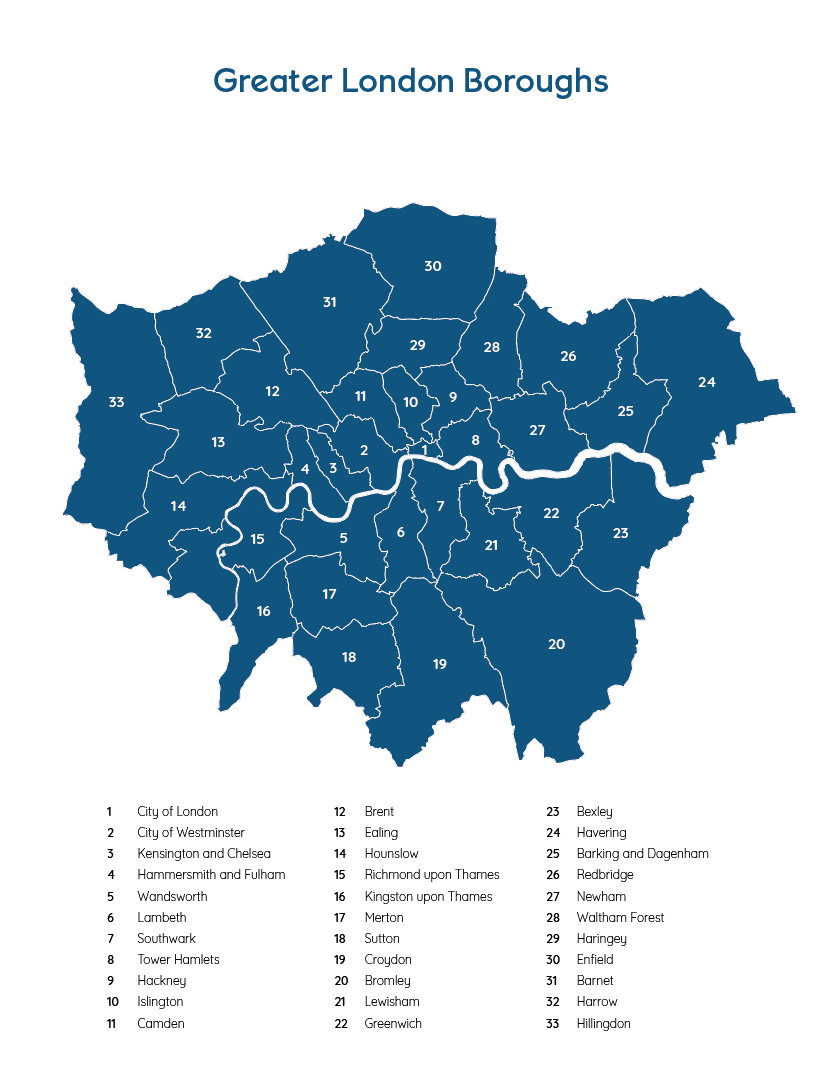 London Boroughs Map 